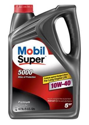 Mobil Super 5000 10W-40 Synthetic Blend Motor Oil – 5 Quart