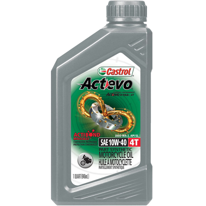 Castrol Actevo 4T 10W-40 Part Synthetic Motorcycle Oil – 1L / 4L
