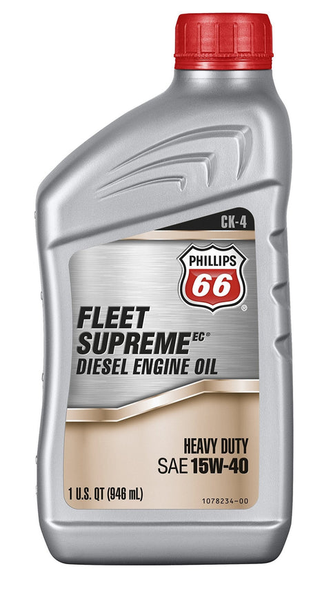 Phillips 66 Fleet Supreme EC CK-4 15W-40 Diesel Engine Oil 1 quart – MAK Group Lebanon