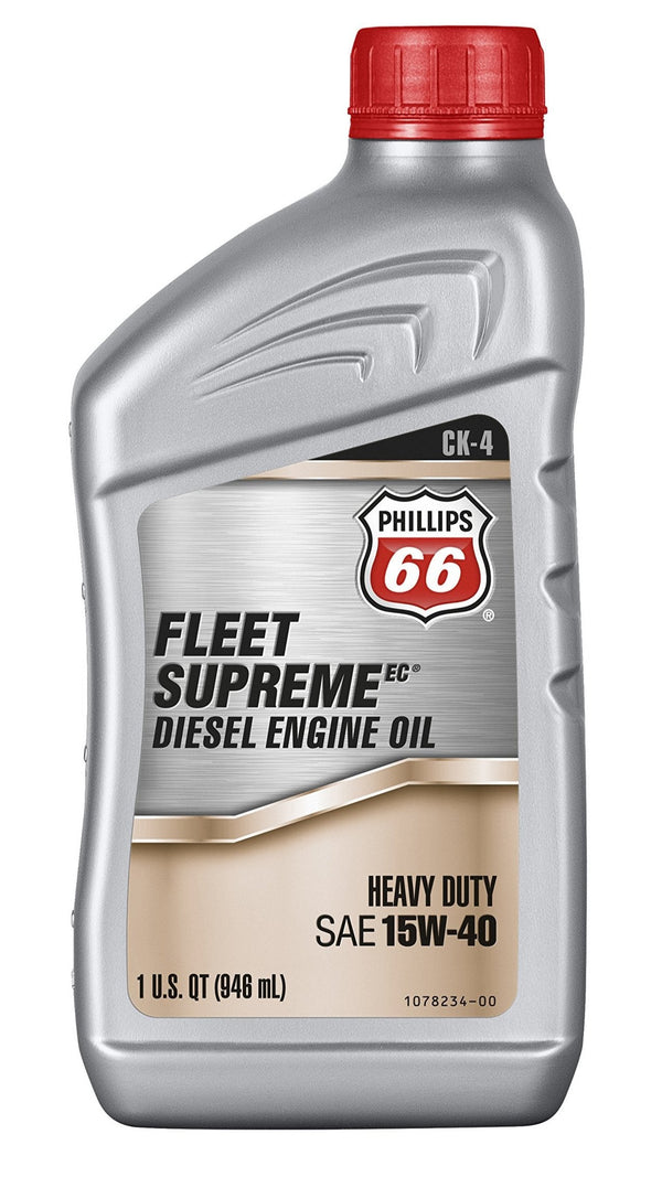 Phillips 66 Fleet Supreme EC CK-4 15W-40 Diesel Engine Oil – 1 Quart