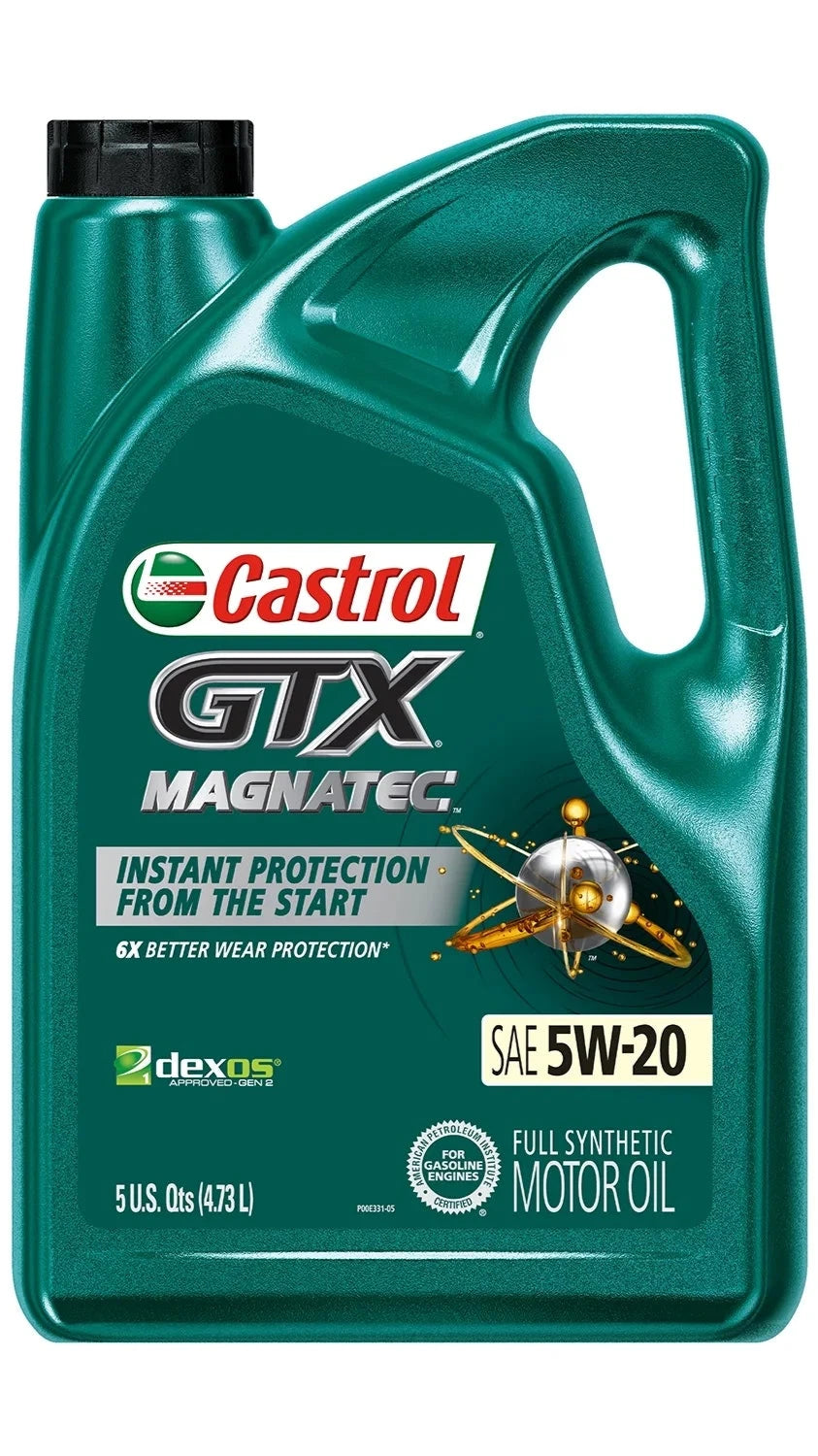 Castrol GTX MAGNATEC dexos 5W-20 Full Synthetic Motor Oil, 5 Quart