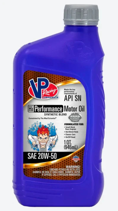 VP Hi-Performance 20W-50 Synthetic Blend Engine Oil – 1 Quart