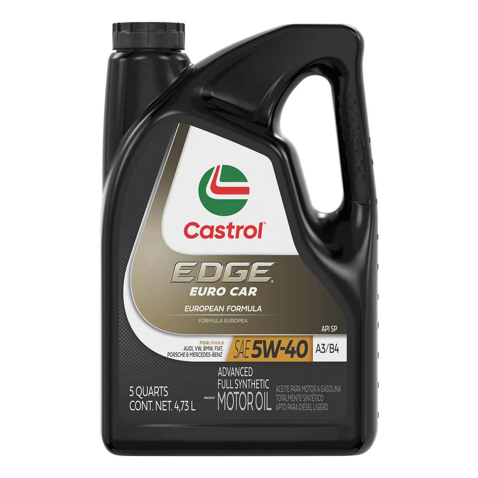 Castrol EDGE Euro Car 5W-40 A3/B4 Advanced Full Synthetic Motor Oil 5 Quart