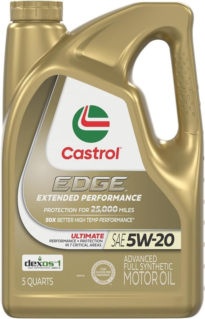 Castrol EDGE Extended Performance 5W-20 Advanced Full Synthetic Motor Oil 5 Quart
