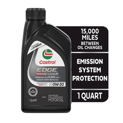 Castrol EDGE High Mileage 0W-20 Full Synthetic – 1 Quart