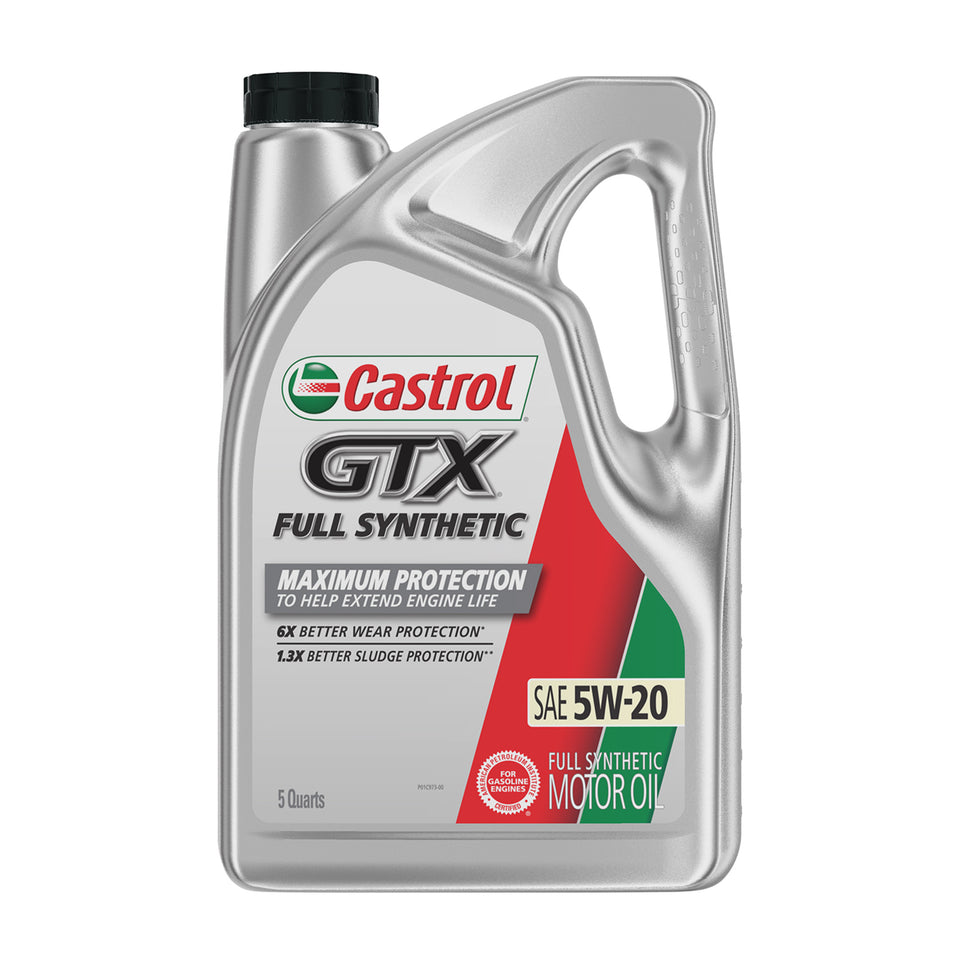 Castrol GTX Full Synthetic 5W-20 Motor Oil 5 Quart