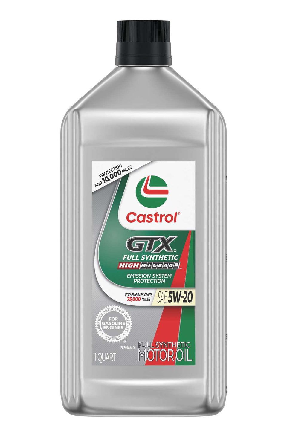 Castrol GTX Full Synthetic High Mileage 5W-20 Motor Oil 1 Quart
