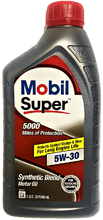 Mobil Super 5000 5W-30 Synthetic Blend Motor Oil – 1QT / 5QT