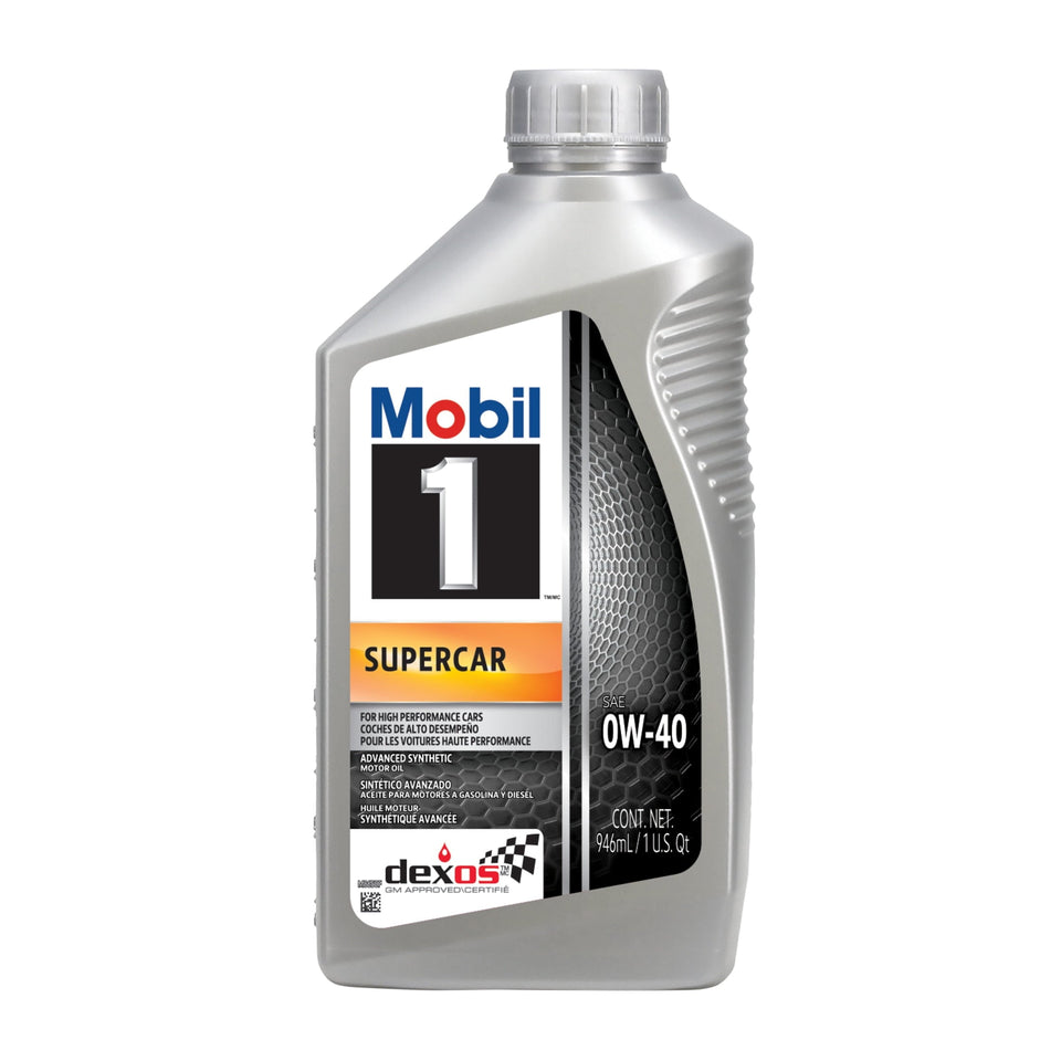 Mobil 1 Supercar SAE 0W-40 advanced synthetic motor oil 1 quart