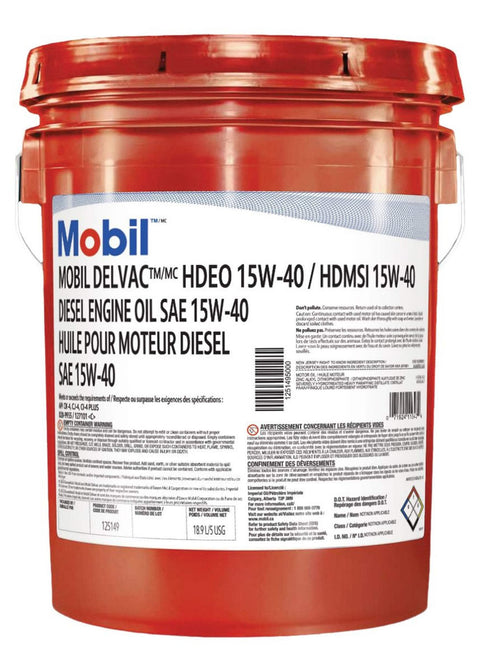 Mobil Delvac 15W-40 Heavy Duty Diesel Engine Oil 18.9L bucket – MAK Group Lebanon