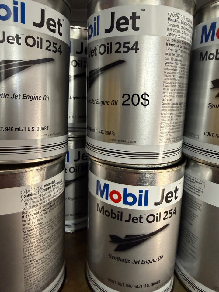 Mobil Jet Oil 254 synthetic aviation turbine engine oil 1 quart Lebanon