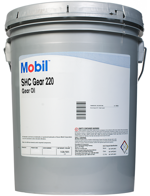 Mobil SHC Gear 220 Synthetic Industrial Gear Oil