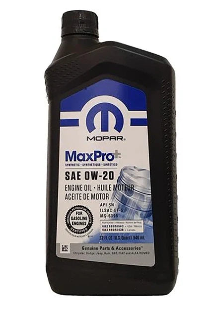 Mopar MaxPro+ SAE 0W-20 Engine Oil 1 QT