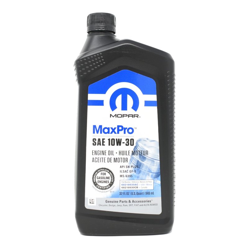 Mopar MaxPro SAE 10W-30 Motor Oil – Genuine